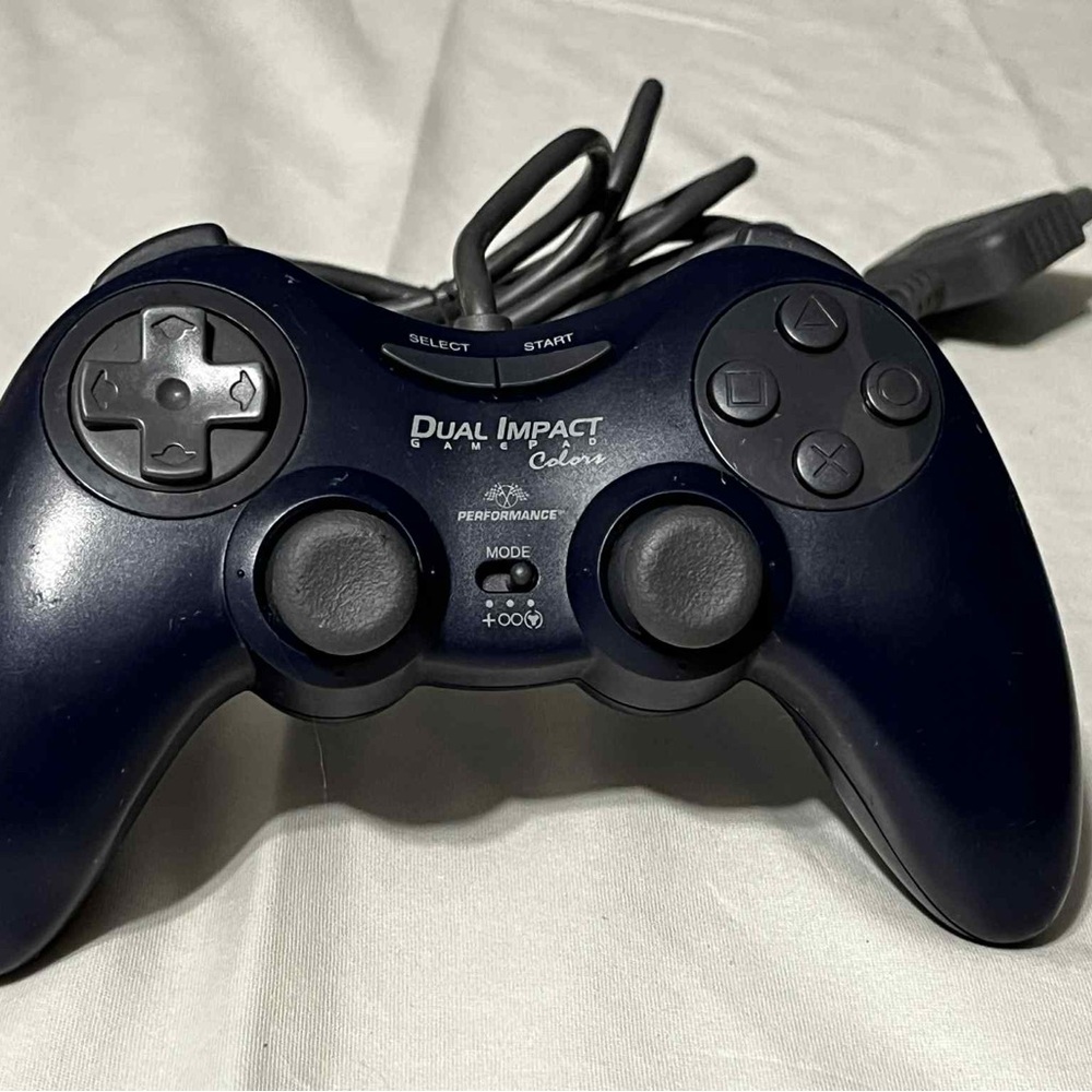 Performance Dual Impact Colors Game Pad Controller - Black Untested